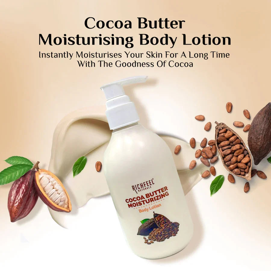 RICHFEEL NATURAL COCOA BUTTER MOISTURIZING BODY LOTION 400ML