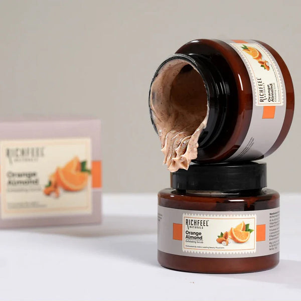 RICHEEL NATURAL ORANGE ALMOND EXFOLIATING SCRUB 100G